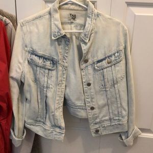 Aritzia TNA cropped denim jacket